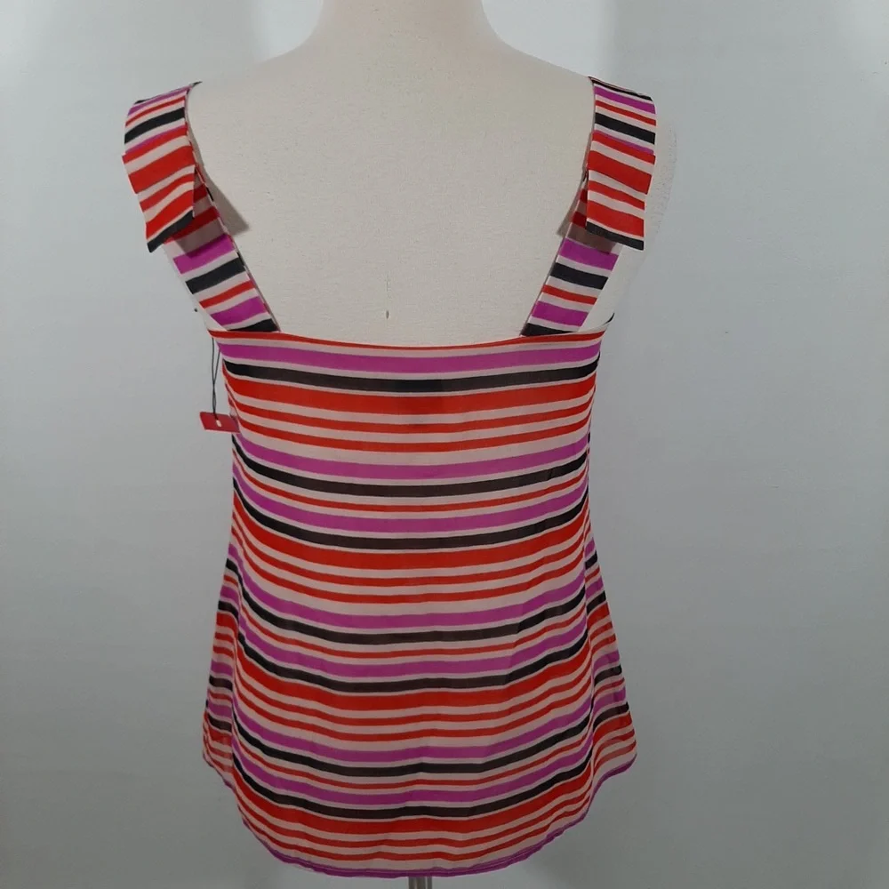 NWT Cabi stripe red pink top S - Picture 4 of 10